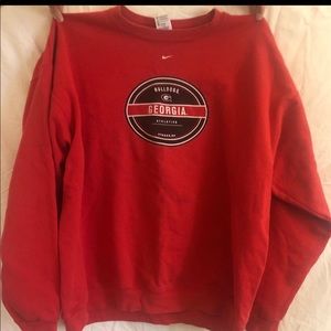 Oversized Georgia bulldog crew neck sweatshirt
